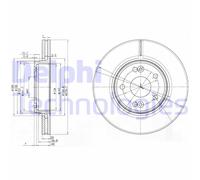 Discofreno BG3733 DELPHI per RENAULT