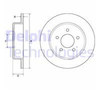 Discofreno BG3739 DELPHI per JEEP CHRYSLER DODGE