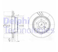 Discofreno BG3758 DELPHI per MERCEDES-BENZ