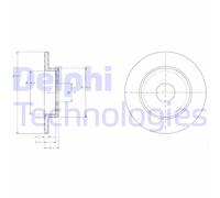 Discofreno BG3761 DELPHI per NISSAN