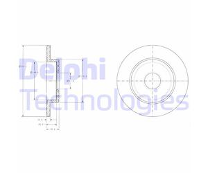 Discofreno BG3761 DELPHI per NISSAN