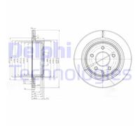 Discofreno BG3765C DELPHI per RENAULT NISSAN INFINITI