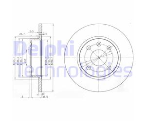 Discofreno BG3771 DELPHI per OPEL