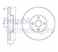 Discofreno BG3780 DELPHI per TOYOTA