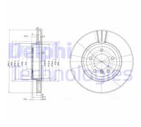 DELPHI Dischi Freno BG3830 Freni a Disco,Dischi Dei Freni BMW,3 Sedan (E46),3 Touring (E46),3 Coupe (E46),Z4 Roadster (E85),3 Cabrio (E46)