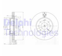 Discofreno BG3839 DELPHI per FIAT FORD