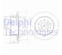 Discofreno BG3853 DELPHI per FIAT CITROËN PEUGEOT
