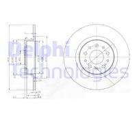 Discofreno BG3857 DELPHI per ALFA ROMEO
