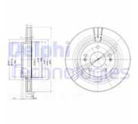 Discofreno BG3860 DELPHI per HYUNDAI