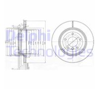 Discofreno BG3872 DELPHI per BMW
