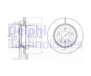 Discofreno BG3872 DELPHI per BMW