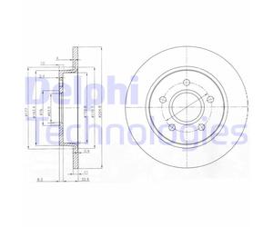 Discofreno BG3896 DELPHI per FORD MAZDA