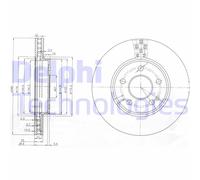 Discofreno BG3909 DELPHI per MERCEDES-BENZ