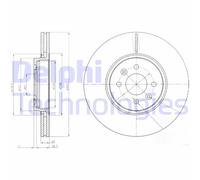 Discofreno BG3929 DELPHI per RENAULT