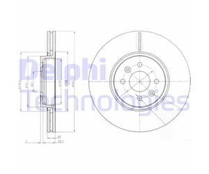 Discofreno BG3929 DELPHI per RENAULT