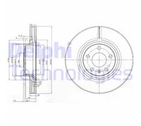 Discofreno BG3939 DELPHI per AUDI
