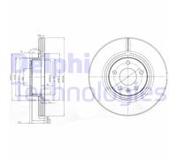 Discofreno BG3942 DELPHI per AUDI