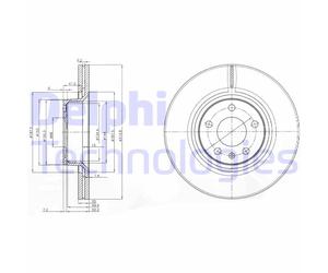 Discofreno BG3942 DELPHI per AUDI