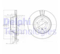 Discofreno BG3959 DELPHI per BMW