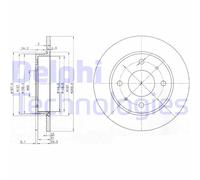 DELPHI BG3971 Disco freno