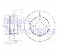 Discofreno BG3987 DELPHI per SMART MITSUBISHI MITSUBISHI