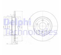Discofreno BG3996 DELPHI per AUDI SEAT