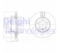 Discofreno BG3998C DELPHI per BMW