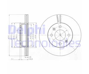 Discofreno BG4009 DELPHI per HYUNDAI