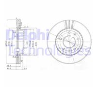 Discofreno BG4015 DELPHI per KIA