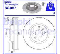 Discofreno BG4045 DELPHI per RENAULT SMART DACIA