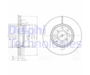 Discofreno BG4049C DELPHI per OPEL SUZUKI