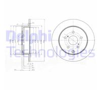 Dischi freno DELPHI BG4051 posteriore, completo, 2 pezzo