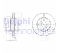 Discofreno BG4053 DELPHI per TOYOTA