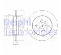 Discofreno BG4055 DELPHI per TOYOTA ASTON MARTIN