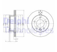 Discofreno BG4067 DELPHI per MERCEDES-BENZ