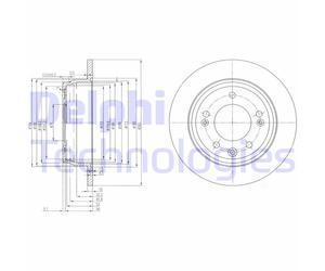 Discofreno BG4082C DELPHI per HYUNDAI KIA