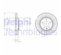 Discofreno BG4092C DELPHI per OPEL CHEVROLET