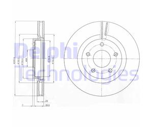 Discofreno BG4109C DELPHI per NISSAN