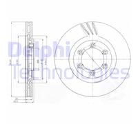 Discofreno BG4112 DELPHI per SSANGYONG