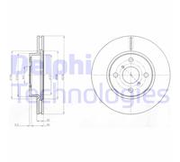 Dischi freno DELPHI BG4116C anteriore, ventilato, 2 Pezzo