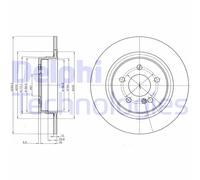 Discofreno BG4153C DELPHI per MERCEDES-BENZ