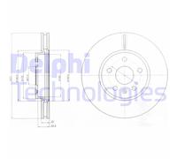 Discofreno BG4189C DELPHI per OPEL CHEVROLET SAAB VAUXHALL