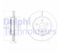 Discofreno BG4190 DELPHI per OPEL CHEVROLET SAAB