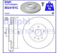 Discofreno BG4191C DELPHI per OPEL CHEVROLET