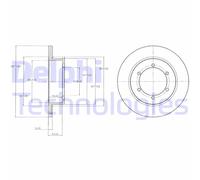 Discofreno BG4218 DELPHI per CITROËN TOYOTA NISSAN
