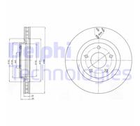 Discofreno BG4246 DELPHI per LANCIA CITROËN PEUGEOT JEEP MITSUBISHI CHRYSLER