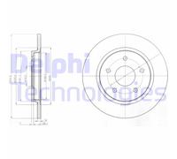 Discofreno BG4247 DELPHI per FIAT CHRYSLER DODGE