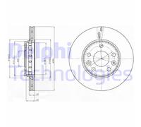 Discofreno BG4265C DELPHI per RENAULT NISSAN DACIA