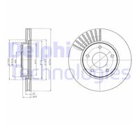 Discofreno BG4282C DELPHI per NISSAN