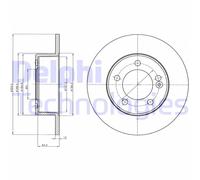 Discofreno BG4321 DELPHI per RENAULT OPEL NISSAN